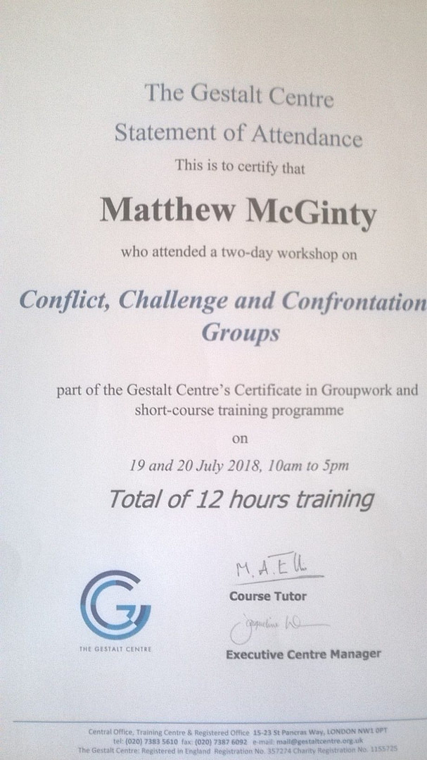Conflict and Challenge in Groups Certificate